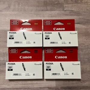 4 Genuine OEM Canon Pixma 281 BK Chromalife 100 CLI-281